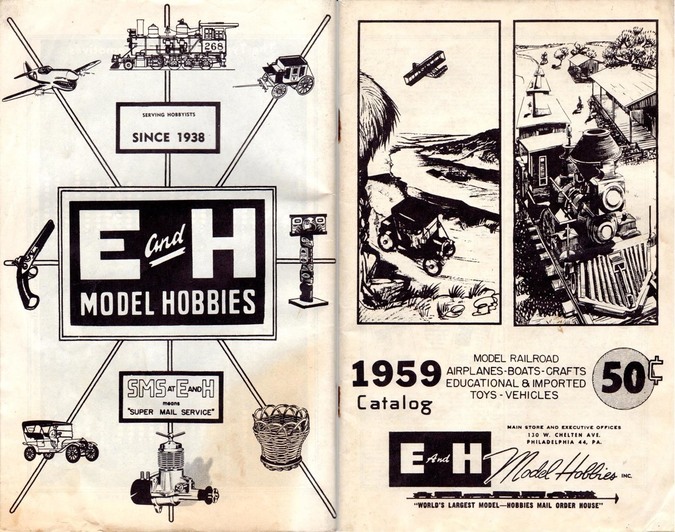 E and H Model Hobbies 1959 catalog
